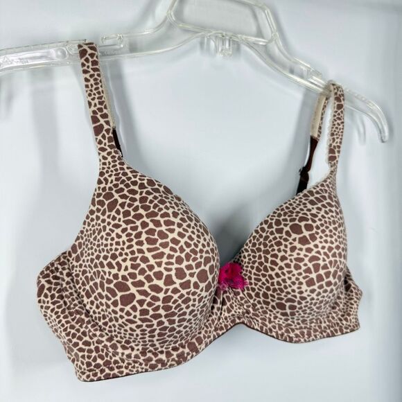 C26 Victoria’s Secret body by Victoria lined giraffe print Demi bra size 36C - Picture 3 of 7